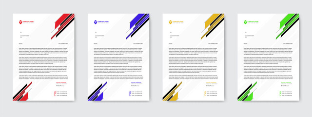 Sleek Minimal Business Set Letterhead and Vector Template for Corporate Use