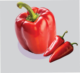 Fresh Red Bell two Pepper