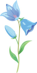 Water color English bluebell flower vector art