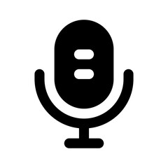 Microphone Simple Glyph Icon. Single icon, glyph vector icon