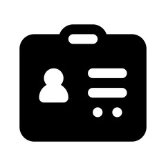 Name Tag Simple Glyph Icon. Single icon, glyph vector icon