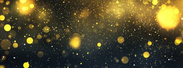 Obraz premium Soft overlay of sparkling yellow particles.