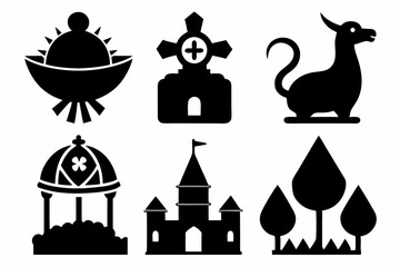 sapla icon set black silhouette vector