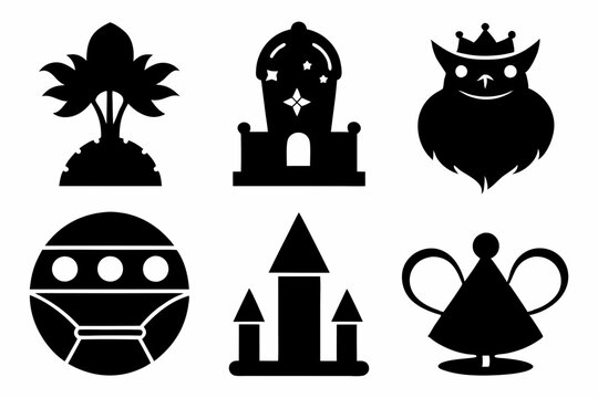 sapla icon set black silhouette vector