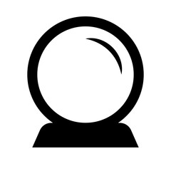 Simple crystal ball symbol. Vector.