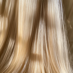 Fototapeta premium long blond hair close up