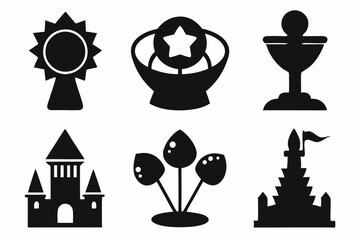 sapla icon set black silhouette vector