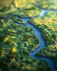 3d Green Earth topography 