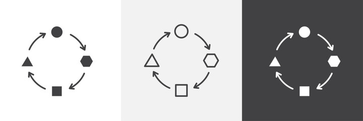 Adaptation icons in Thin line black color. flat simple vector symbols illustration.