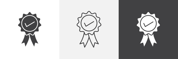 Award icons in Thin line black color. flat simple vector symbols illustration.