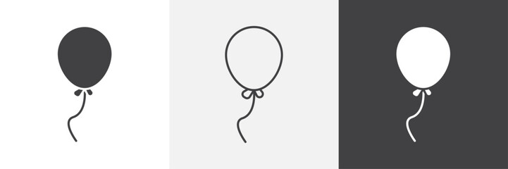 Balloon icons in Thin line black color. flat simple vector symbols illustration. © Creatives
