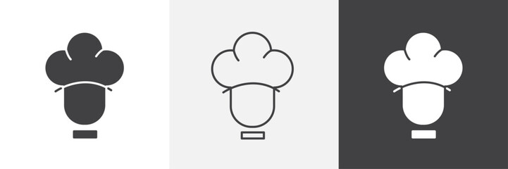 chef icons in Thin line black color. flat simple vector symbols illustration.