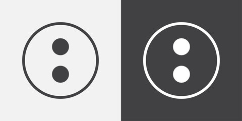 Colon sign icons in Thin line black color. flat simple vector symbols illustration.