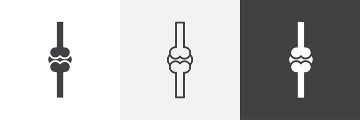 Joint icons in Thin line black color. flat simple vector symbols illustration.