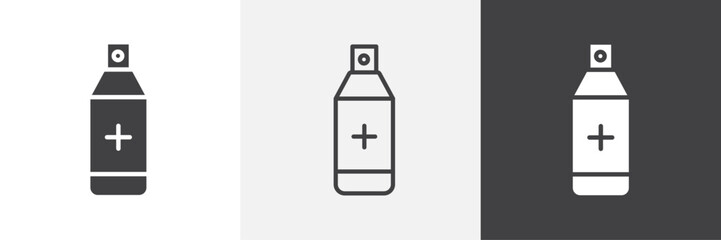 Medical pump icons in Thin line black color. flat simple vector symbols illustration.