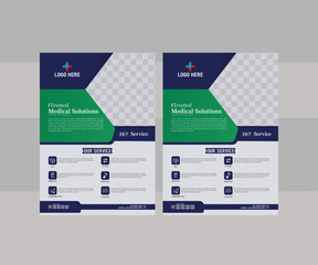 Modern Medical Flyer Design Template for Trusted Solutions