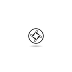 Photo lens logo icon with shadow