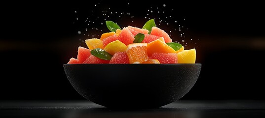 A vibrant bowl filled with colorful pieces of delicious fruit