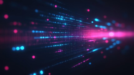 Fototapeta premium Abstract Digital Data Stream Flowing Through Cyberspace