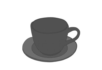black coffee cup