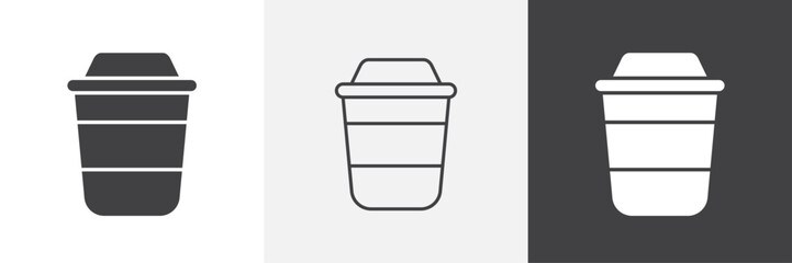 Togo Cup icons in Thin line black color. flat simple vector symbols illustration.
