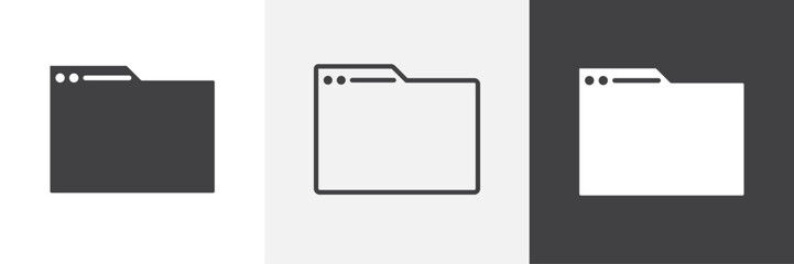 Fototapeta premium Window icons in Thin line black color. flat simple vector symbols illustration.