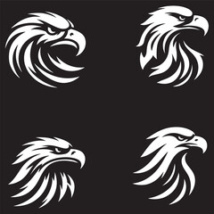 Eagle Head Silhouette Logo vector Illustration