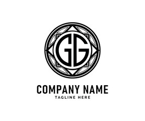 Fototapeta premium GG Monogram logo Design. Elegant GG Monogram logo Design, Company Branding, Vector