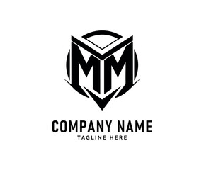 MM Monogram logo Design. Bold MM Monogram logo Design Company Branding Identity, Vector