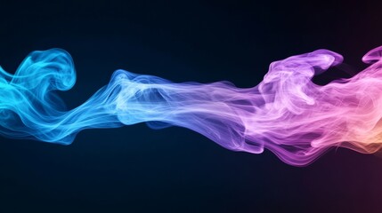 Fototapeta premium Abstract multicolored smoke patterns on a dark background