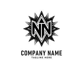 Obraz premium NN Monogram logo Design. NN logo Design Monogram, Starburst, Geometric, Emblem, Company Branding, Vector