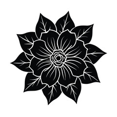 Flowers isolated on transparent background.  Vector illustrator. Flower icons isolated on white background.