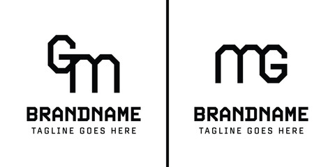 Letters GM and MG Monogram Logo, suitable for any business with MG or GM initials