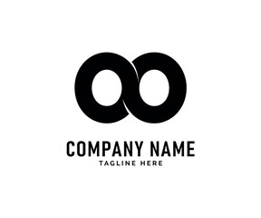 OO Monogram logo Design. Interlocked Circles OO Company logo Design Template Vector Graphic, Vector