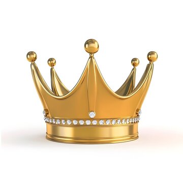 A golden crown with diamonds on it
