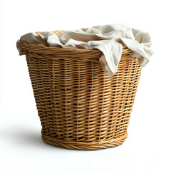 Obraz premium Eco-Friendly Woven Rattan Laundry Basket - Functional & Minimalist Home Organization Solution