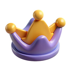 Crown 3D Icon for Royalty Symbols and Achievement-Themed Digital Designs  

