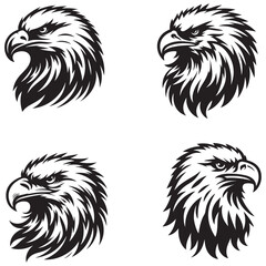 Eagle Head Silhouette Logo vector Illustration