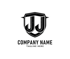 JJ Monogram logo Design. JJ Monogram logo Design Shield, Bold, Company Branding, Vector