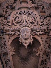 Lady Liberty figurehead on ornamental lantern