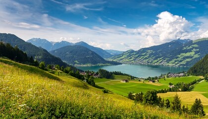 Obraz premium swiss alps landscape