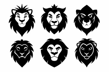lion silhouette icon vector