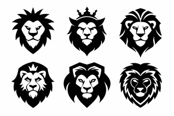 lion silhouette icon vector