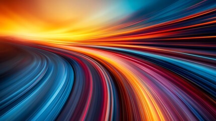 Abstract speed, light trails, motion blur.