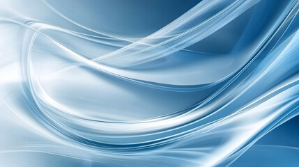 Obraz premium modern, futuristic gradient background with dynamic curves and smooth flowing lines in shades of blue and white, creating sense of movement and fluidity