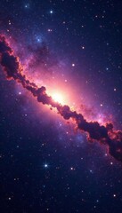 Fototapeta premium Astronomical portrait of a distant galaxy cluster, stars, astronomy, celestial