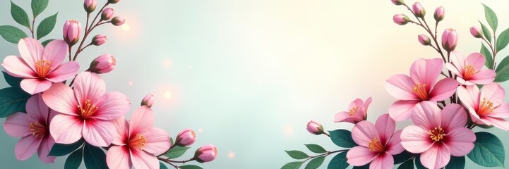 Fototapeta premium Beautiful pastel rainbow floral wreath with blossoms and greenery, beautiful, rainbow