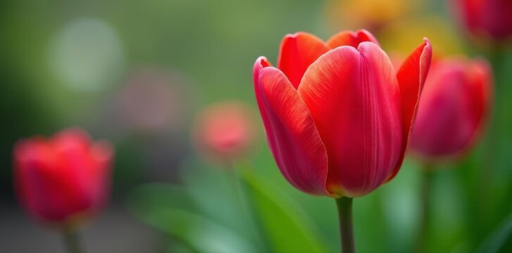 Beautiful pair of biflora tulips in full bloom, tulipa, flora, flowers