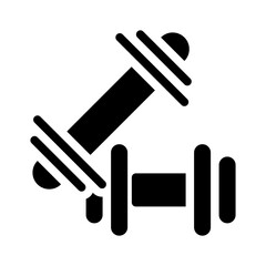 dumbbell glyph icon