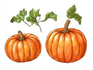 Pumpkin isolated on white or white background